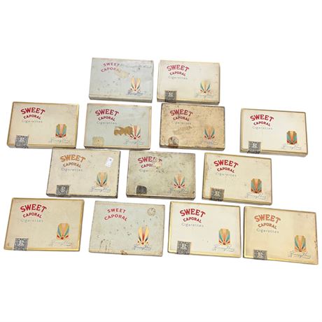 13 Sweet Caporal Cigarette Tins