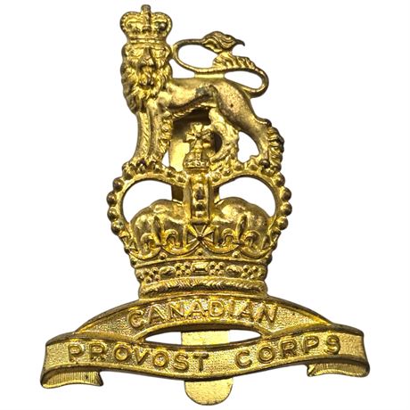 Vintage Canadian Provost Corps Cap Badge