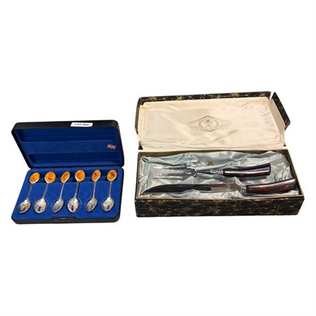 Carving Set With 6 Bird Spoons