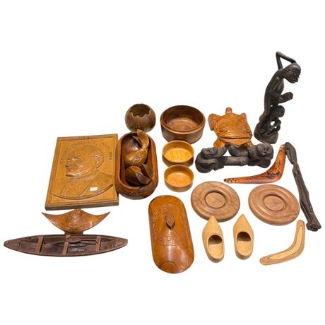 Assortment Of Collectible Wood Carvings