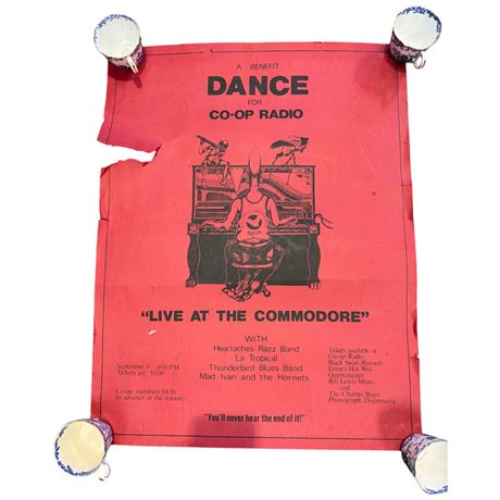 Vintage Dance For Co-Op Radio Live At The Commodore Poster