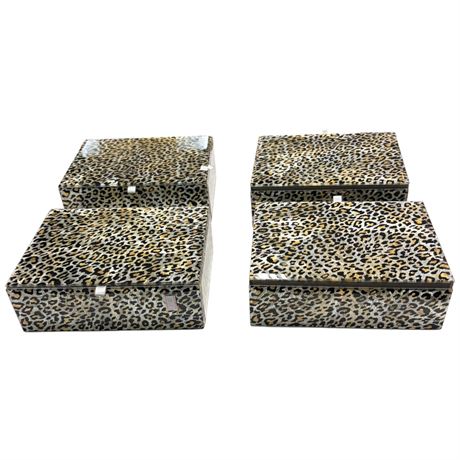 4 Leopard Print Jewelry Boxes