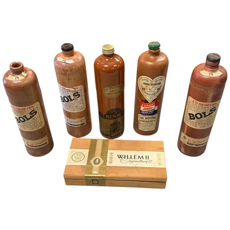 Assorted Collectible Vintage Bols Bottles