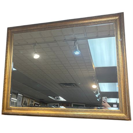 Large Ornately Framed Beveled Mirror