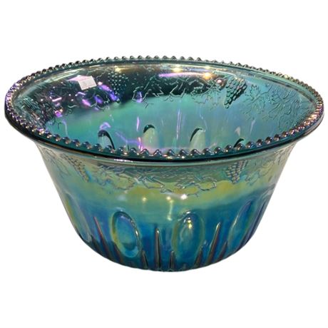 Large Vintage Carnival Glass Punch Bowl