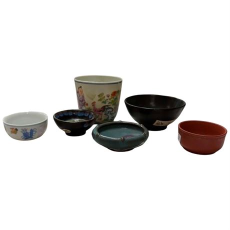 6 Vintage Asian Bowls