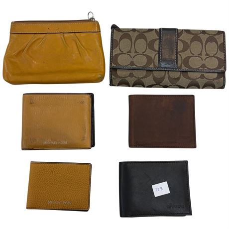 6 Assorted Wallets And Purses
