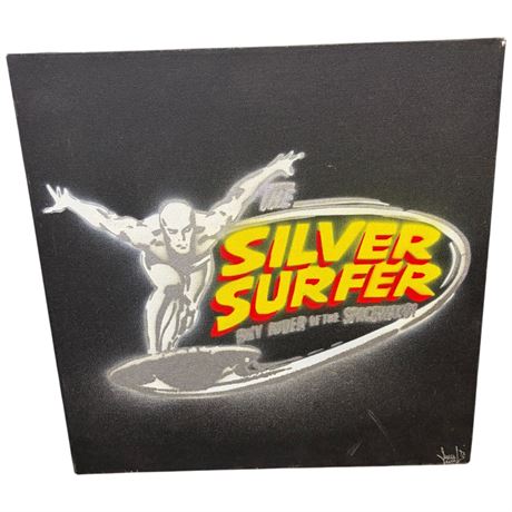 Silver Surfer Painting On Canvas, Signed By Artist