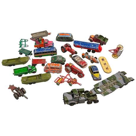 Large Assortment Of Vintage Dinky Toy Cars
