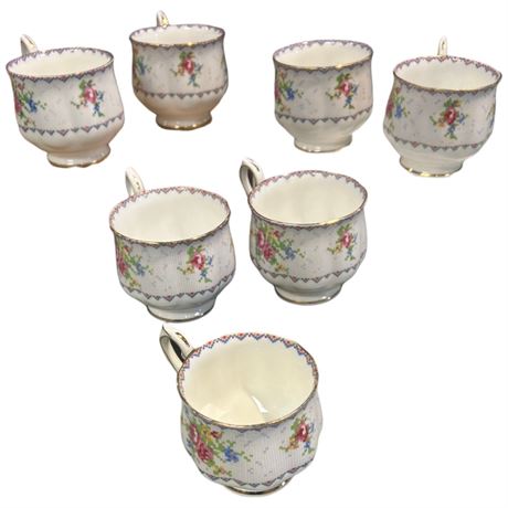 7 Royal Albert Petti Point Tea Cups