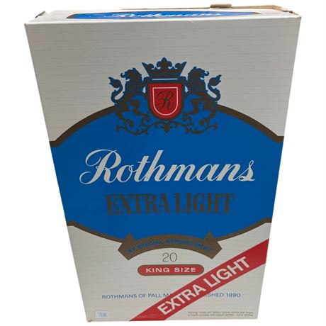 Rothmans Extra Light King-size Store Display Cigarette Pack