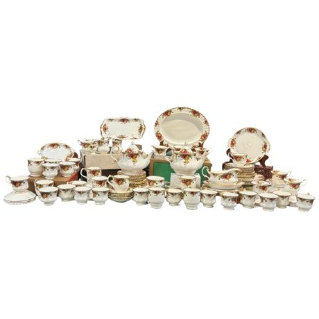Approx 120 Pieces Of Royal Albert "Old Country Rose"