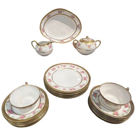 Approx 23 Pieces Partial Place Setting Of Limoges "Old Abbey"
