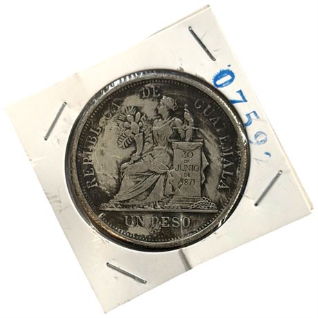 Guatemala 1894 Peso Seated Liberty