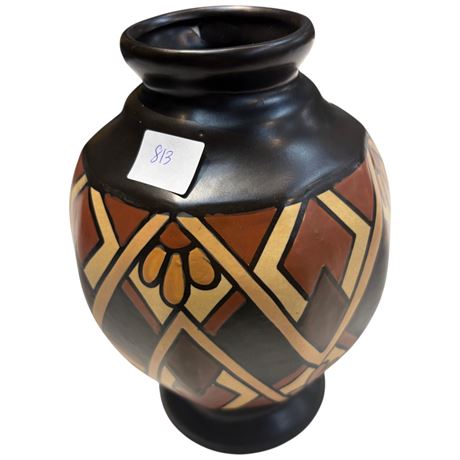 Vintage Belgium Art Pottery Vase Signed C. M. Bruno