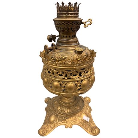 Ornate Gold Gilted Brass Liberty Oil Lamp