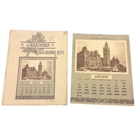 1971 Canadiana Calendar With Original Envelope