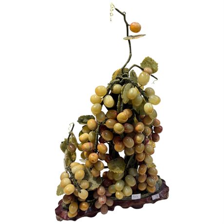 Jade Grape Tree Sculpture