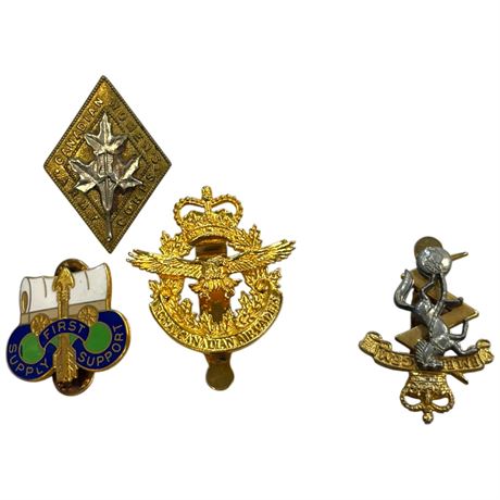 3 Vintage Cap Badges