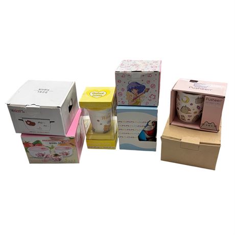 Assorted Anime & Cutsie Cups In Original Boxes